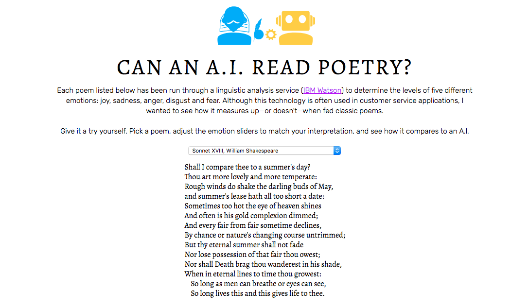 Screenshot from app showing interface