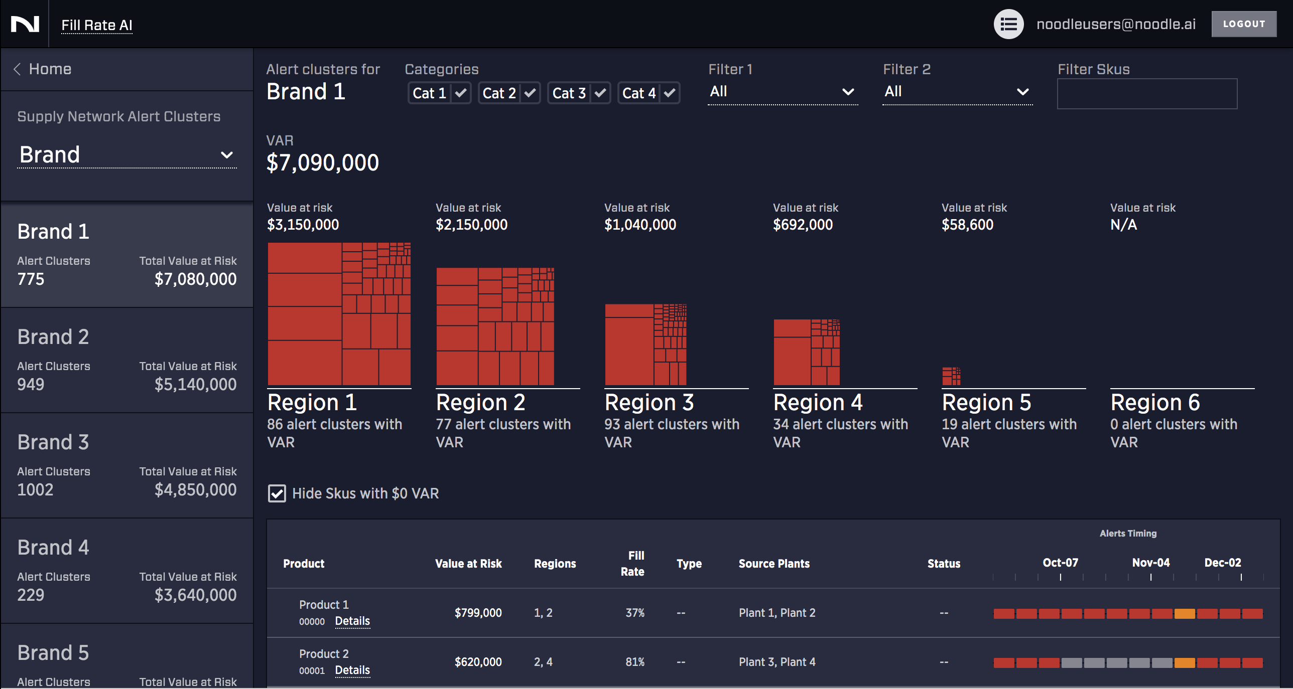 Screenshot from app showing interface