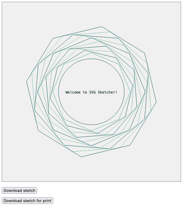 Screenshot from app showing welcome interface